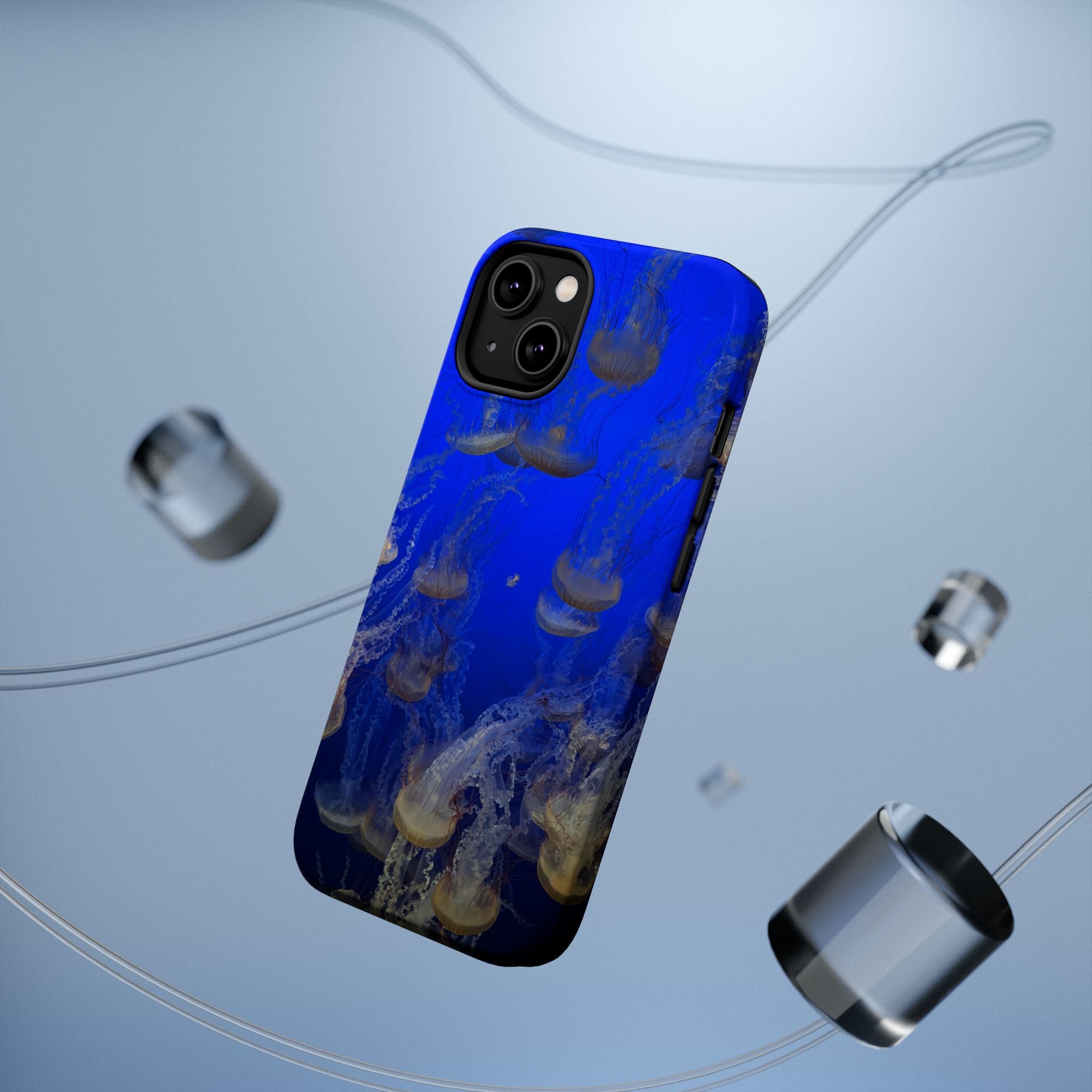 Golden Jellyfish Pattern Phone Case | Magnetic Impact-Resistant Case