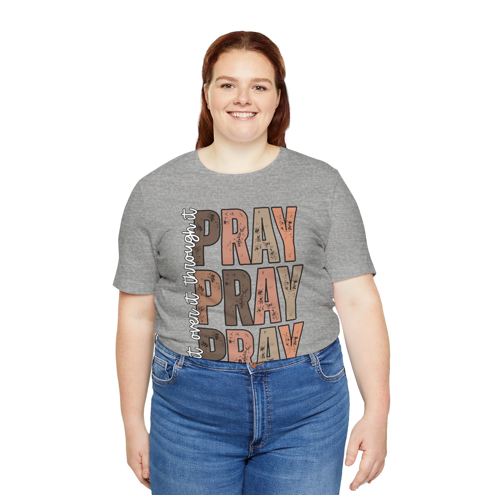 Pray Pray Pray T-Shirt | Faith Christian Typography Tee