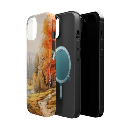 Autumn Forest Stream phone case | Magnetic impact-resistant case