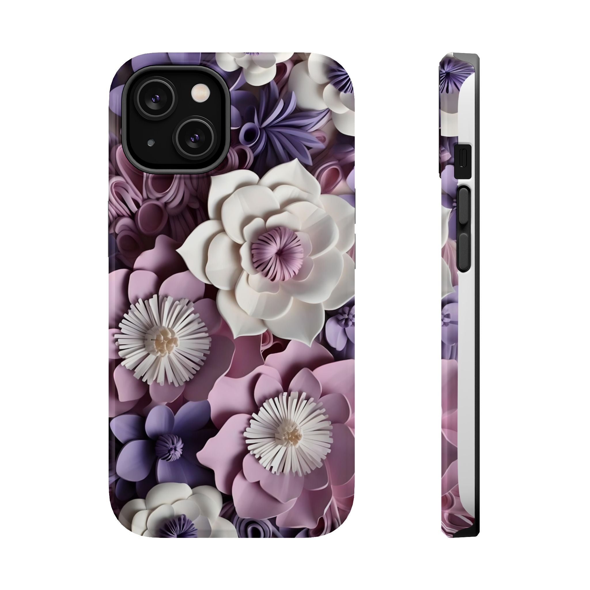 Purple Floral 3D Paper Flowers Phone Case