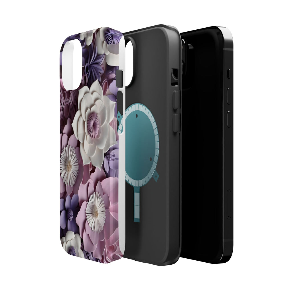 Purple Floral 3D Paper Flowers Phone Case