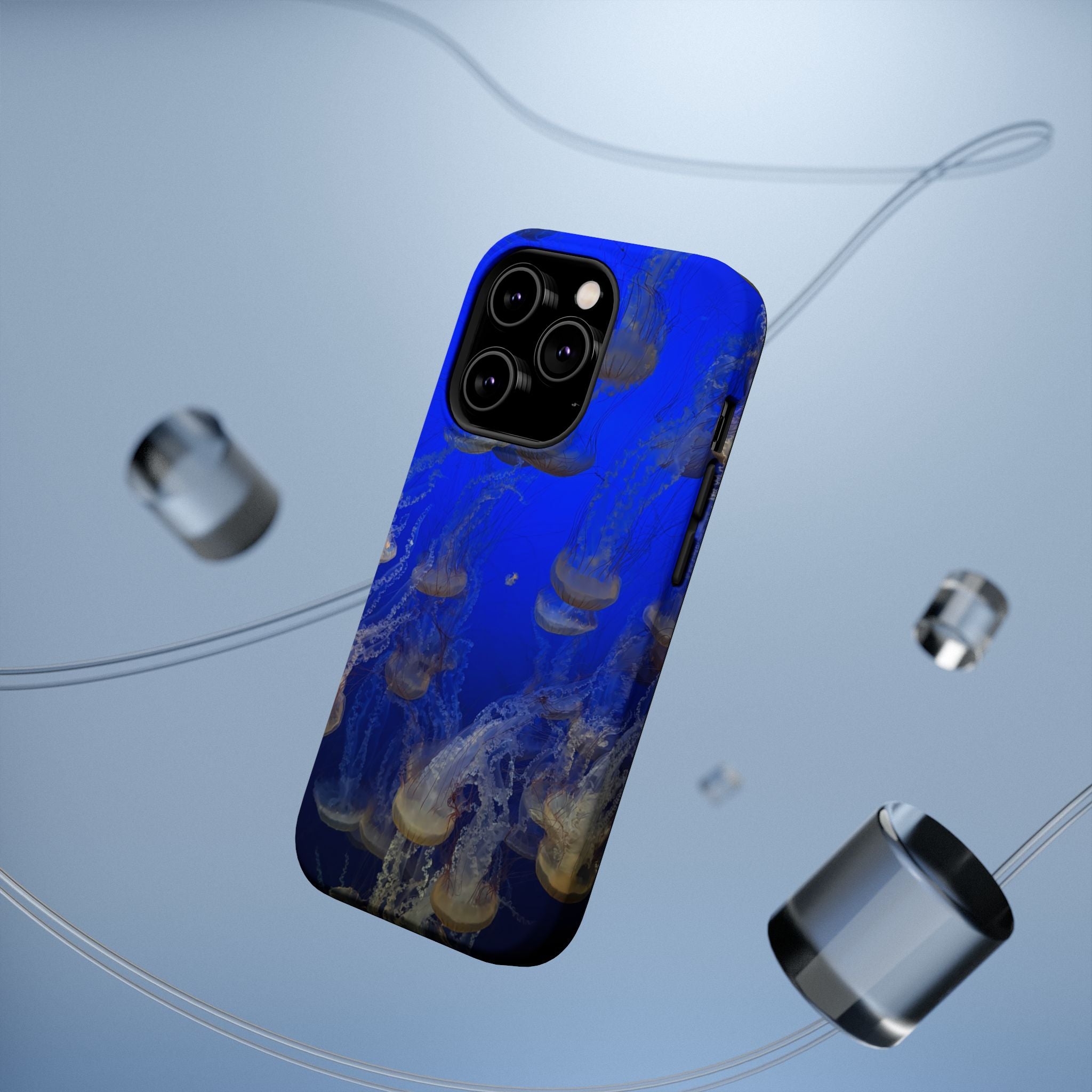 Golden Jellyfish Pattern Phone Case | Magnetic Impact-Resistant Case