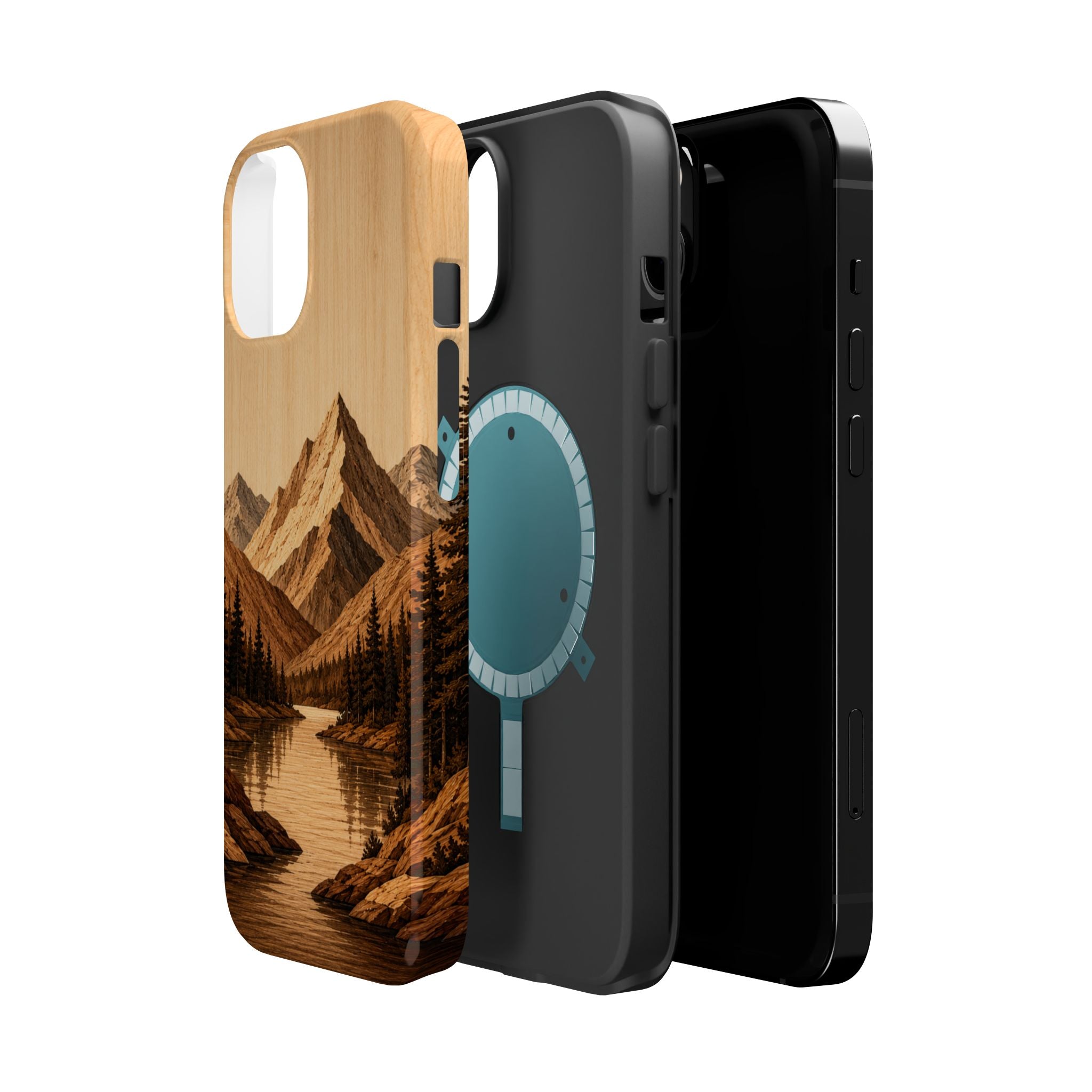 Woodland Mountain Lake phone case | Magnetic Impact-Resistant Case