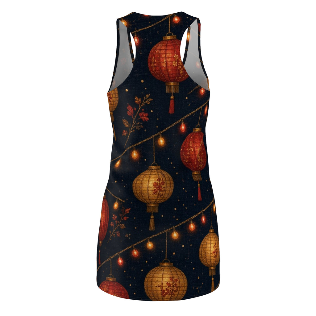 Chinese Lanterns Racerback Dress | Lunar Festival Night Lights