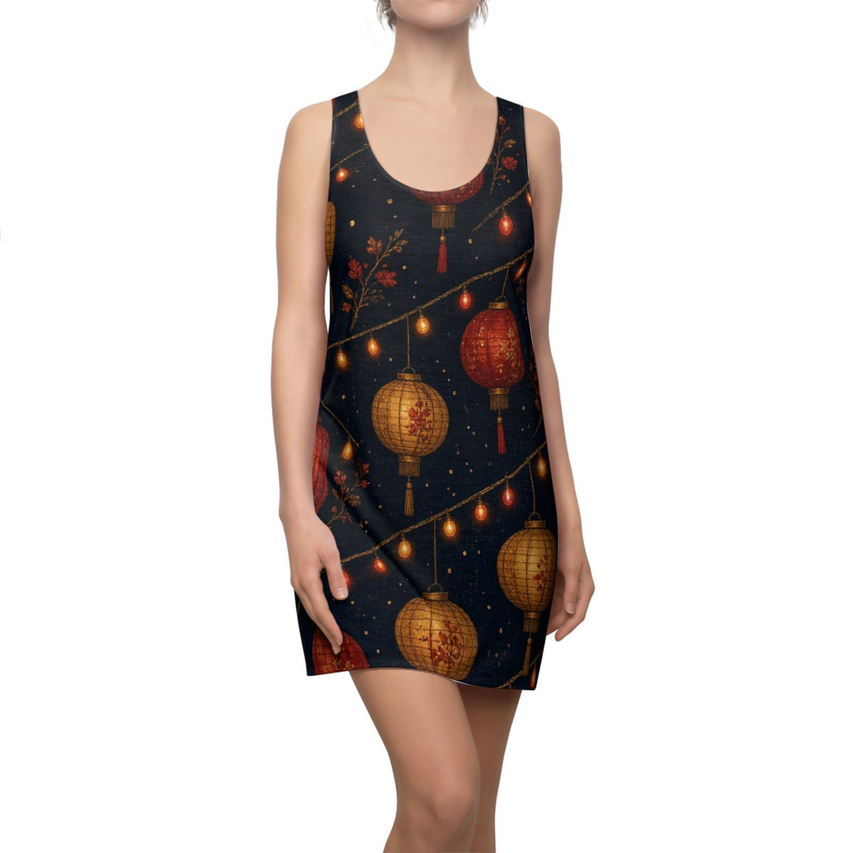 Chinese Lanterns Racerback Dress | Lunar Festival Night Lights