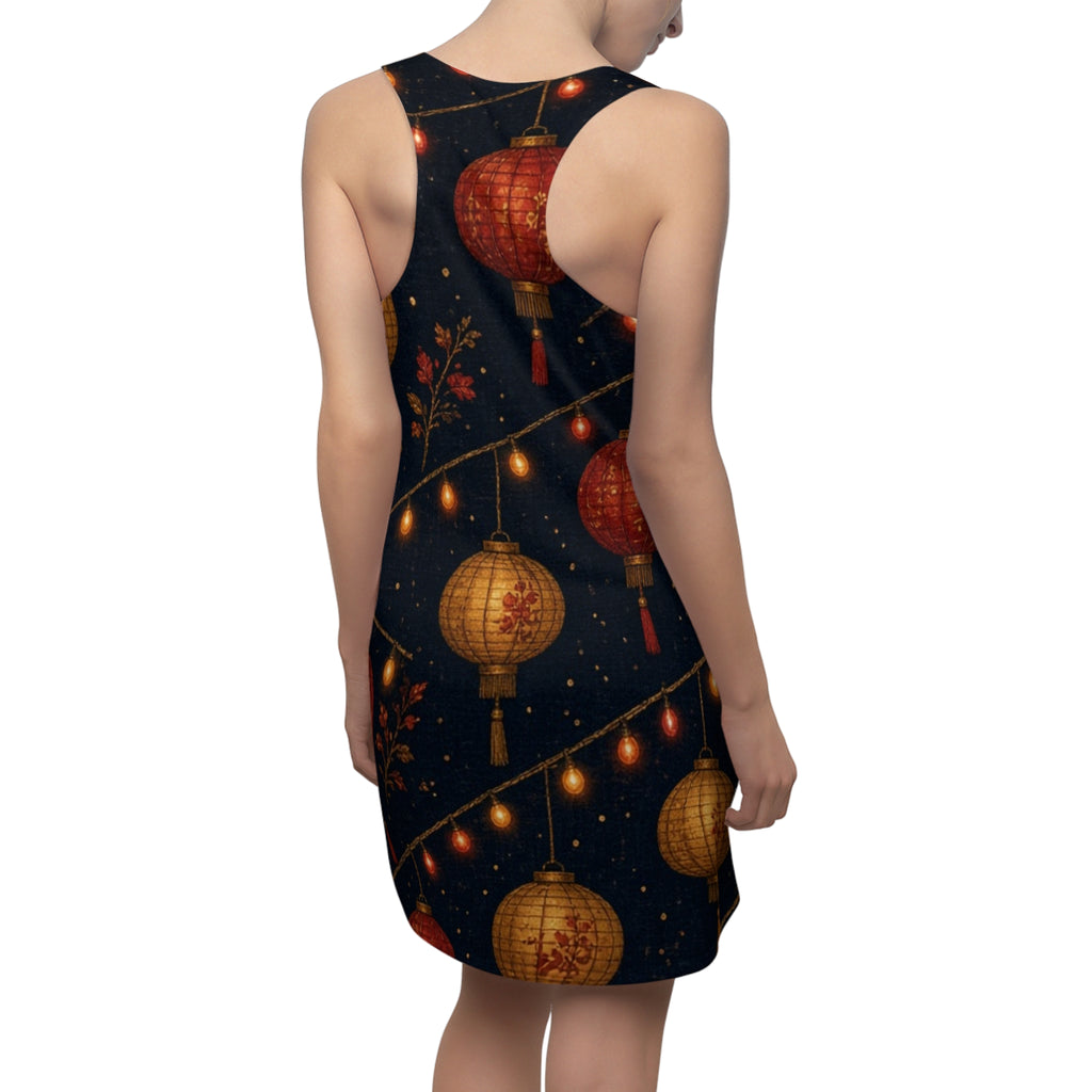 Chinese Lanterns Racerback Dress | Lunar Festival Night Lights