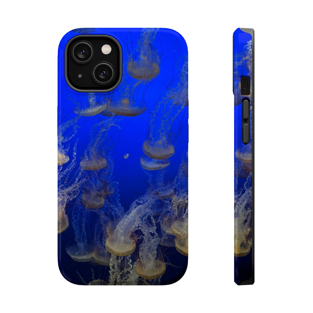 Golden Jellyfish Pattern Phone Case | Magnetic Impact-Resistant Case