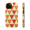 Retro Orange Triangle Pattern Phone Case | Geometric Magnetic Impact Case