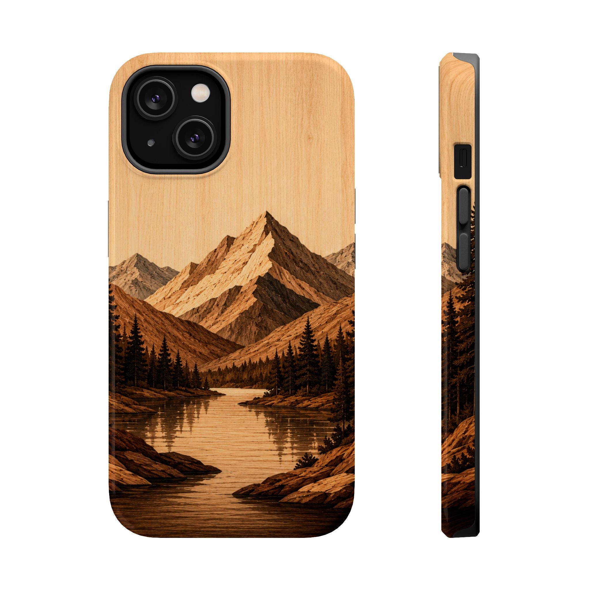 Woodland Mountain Lake phone case | Magnetic Impact-Resistant Case