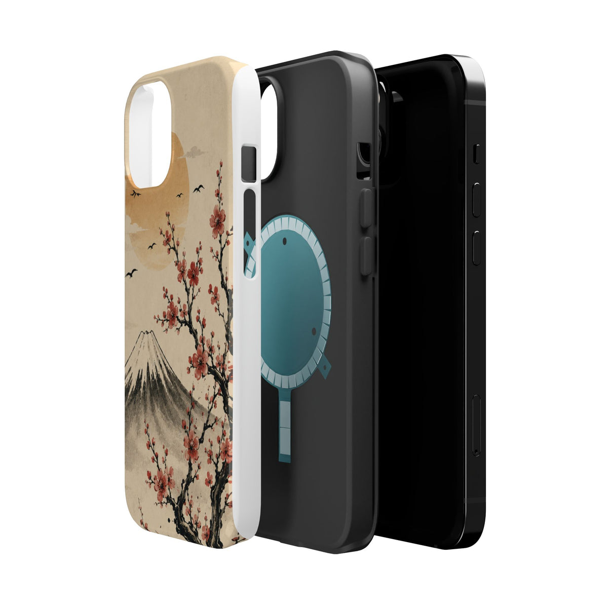 Cherry Blossom Mount Fuji Phone Case | Magnetic Impact-Resistant Case