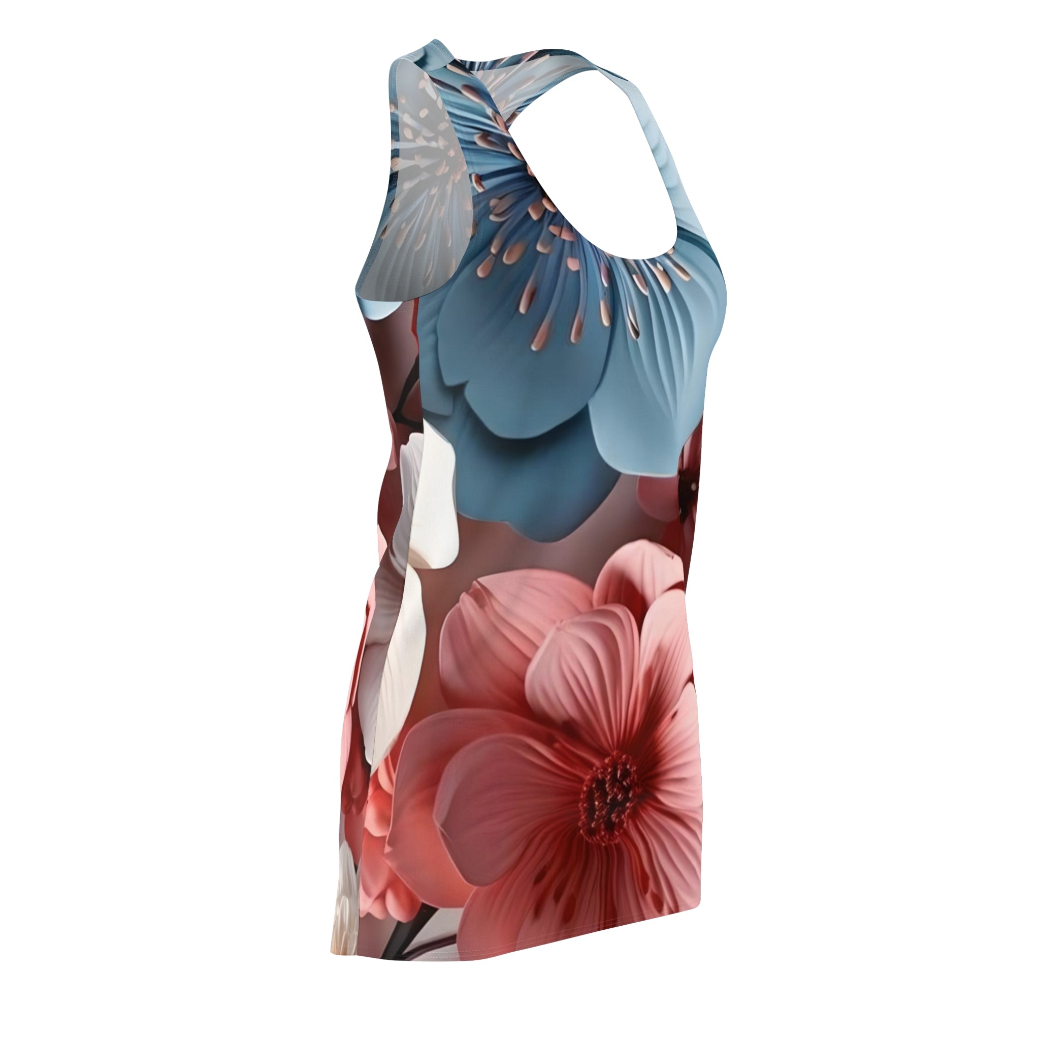 Blush & Slate Floral Racerback Dress | All-Over Print