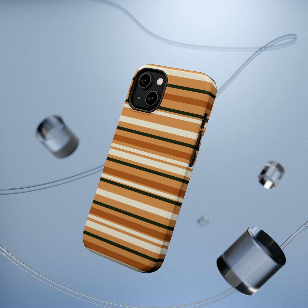 Retro Brown Striped Phone Case