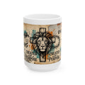 Created With Purpose Lion Cross Mug | Inspirational Christian Coffee Cup