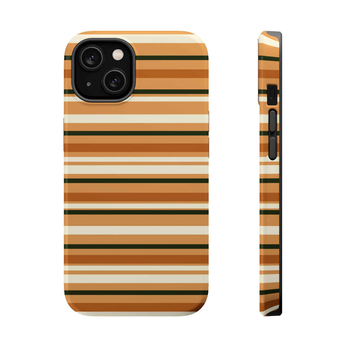Retro Brown Striped Phone Case