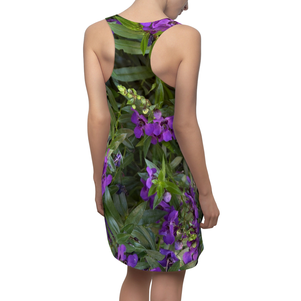 Purple Wildflower Print Racerback Dress | Floral All-Over Print