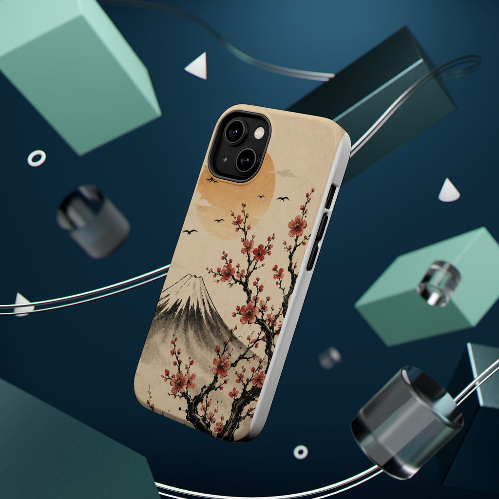 Cherry Blossom Mount Fuji Phone Case | Magnetic Impact-Resistant Case