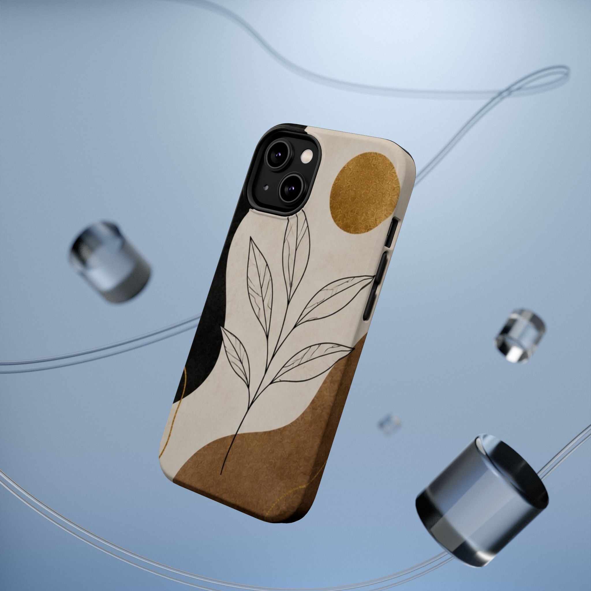 Minimal Botanical Abstract Phone Case | Magnetic Impact-Resistant Case