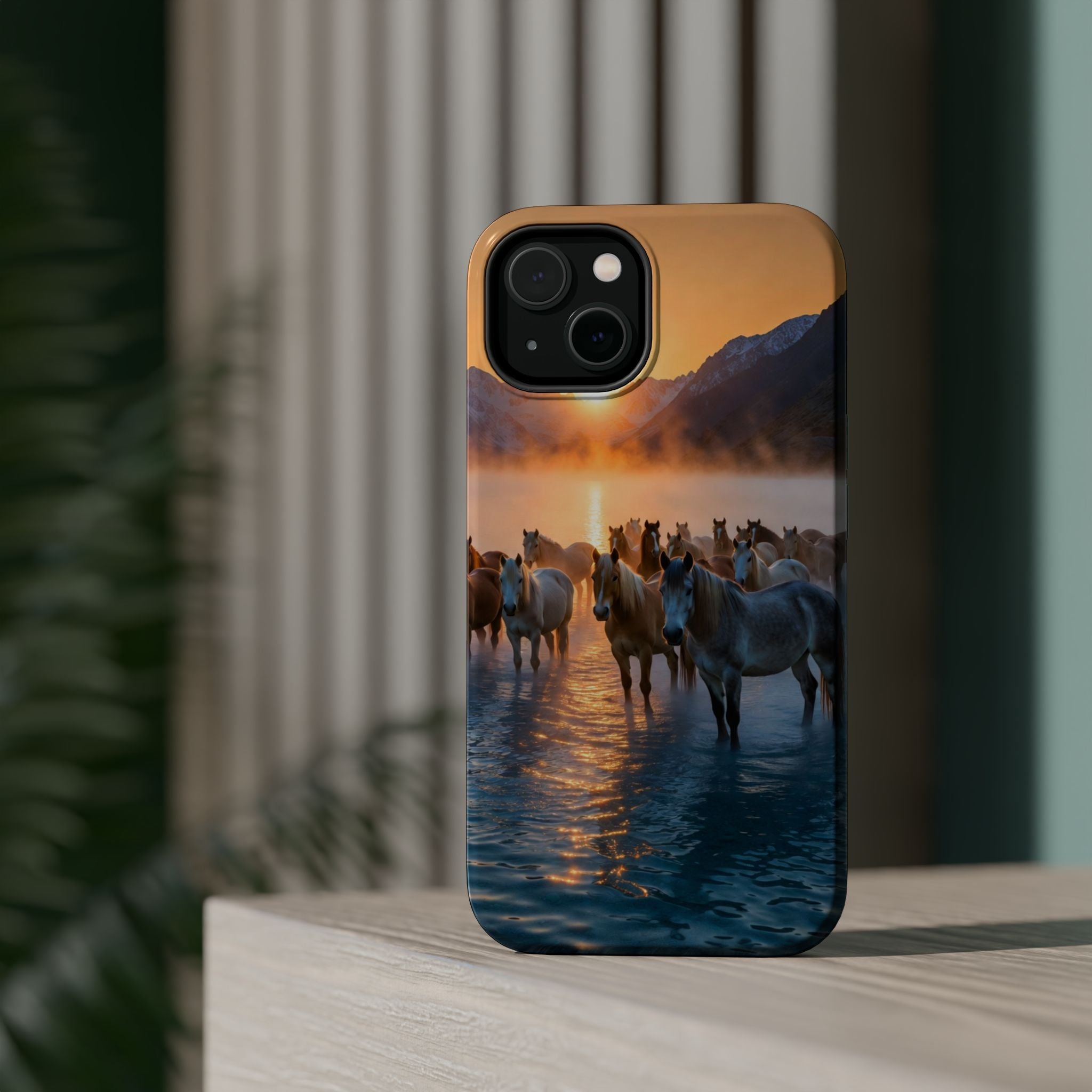 Wild Horses at Sunrise Phone Case | Magnetic Impact-Resistant Case