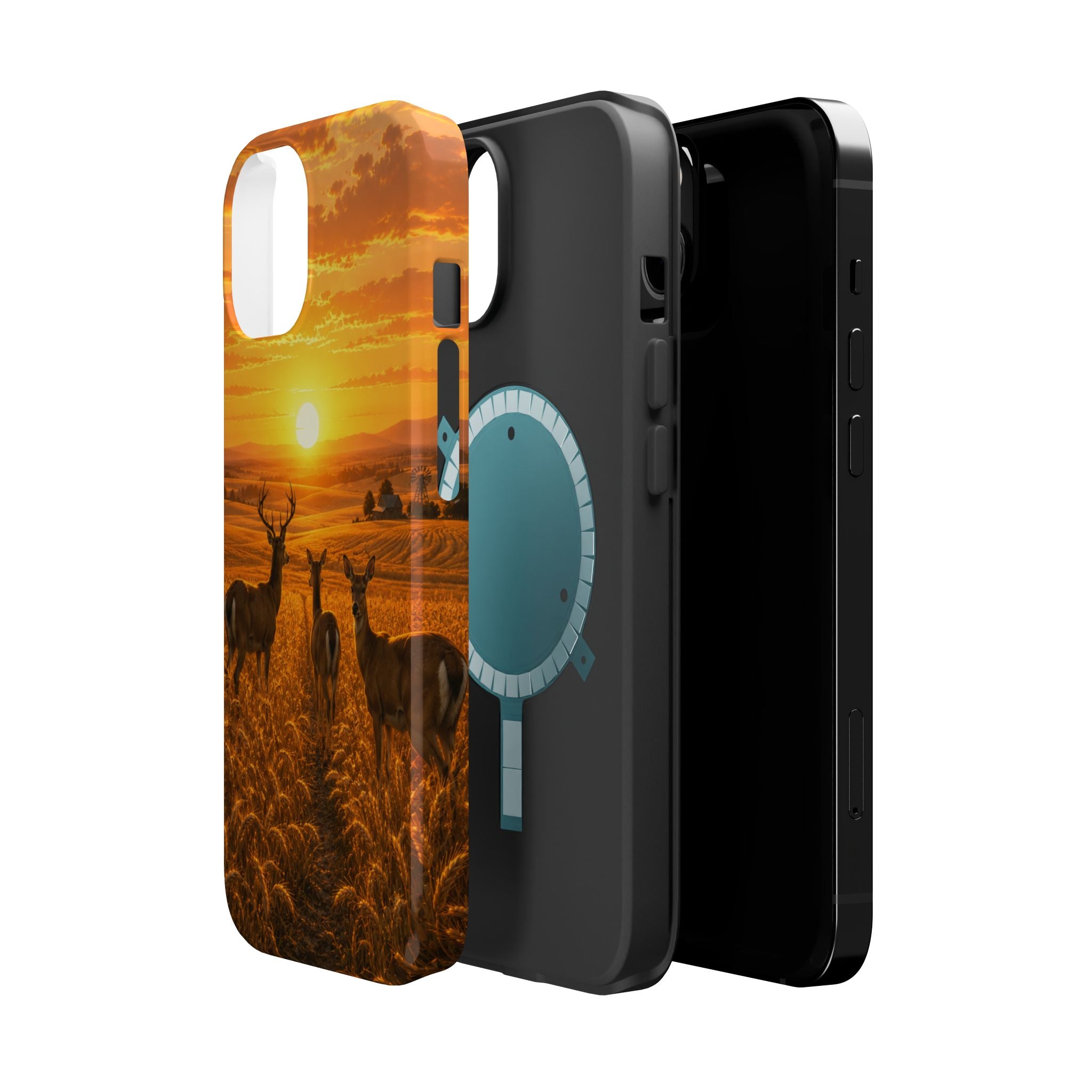 Sunset Deer Silhouette Phone Case | Magnetic Impact-Resistant Case