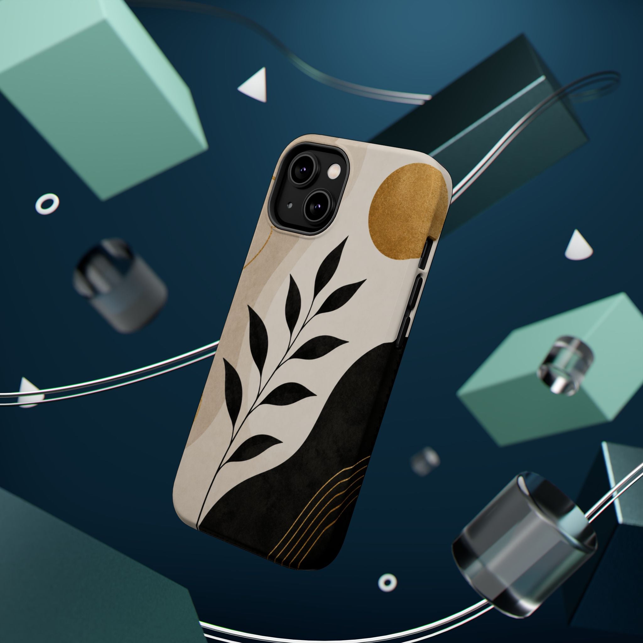 Abstract Botanical Sun Phone Case | Magnetic Impact-Resistant Case