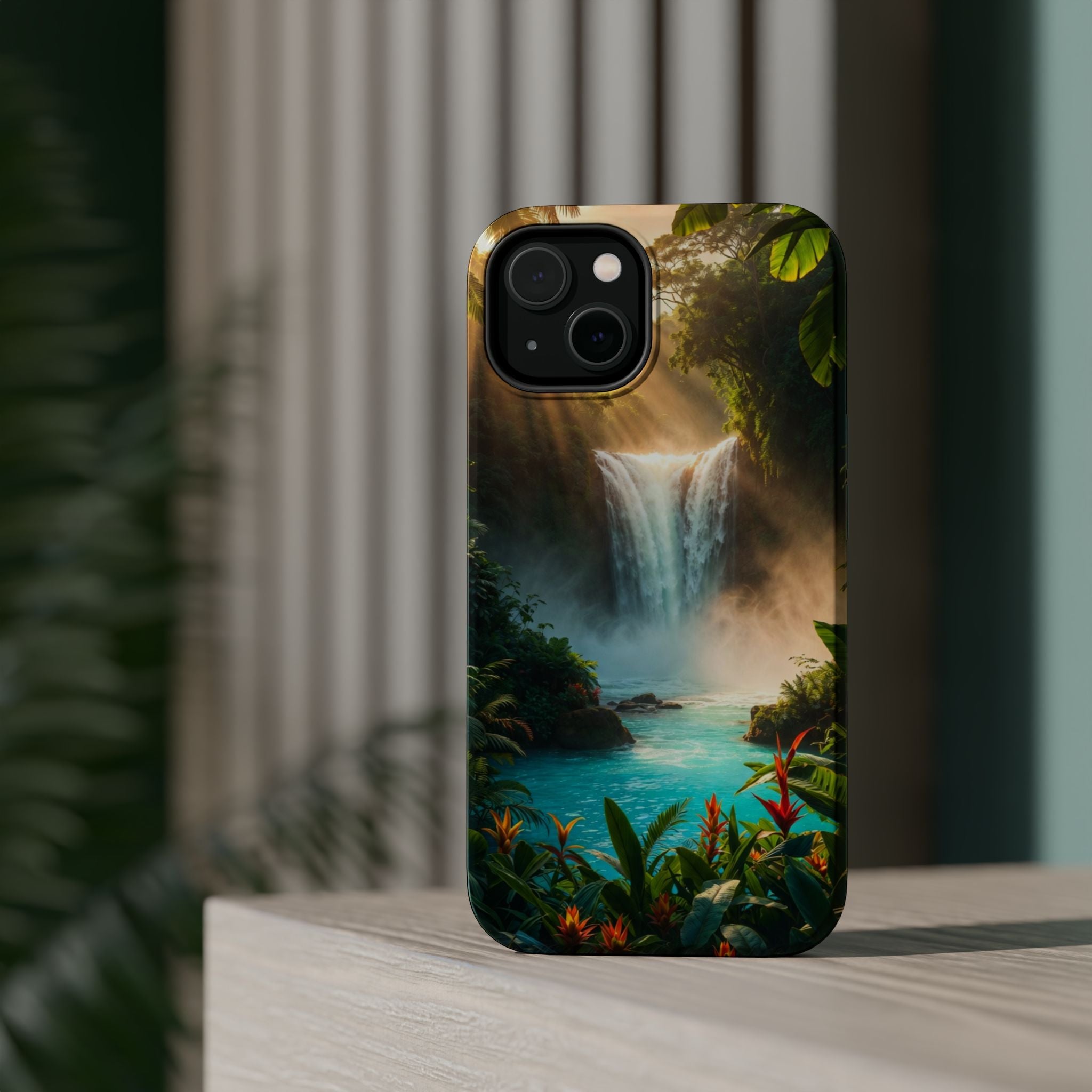 Tropical Waterfall Phone Case | Magnetic Impact-Resistant Case