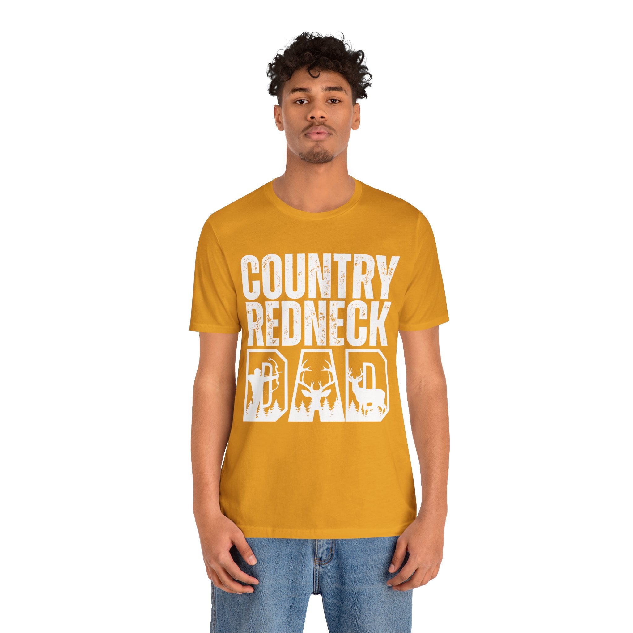 Country Redneck Dad T-Shirt | Hunting Deer Antler Silhouette Tee