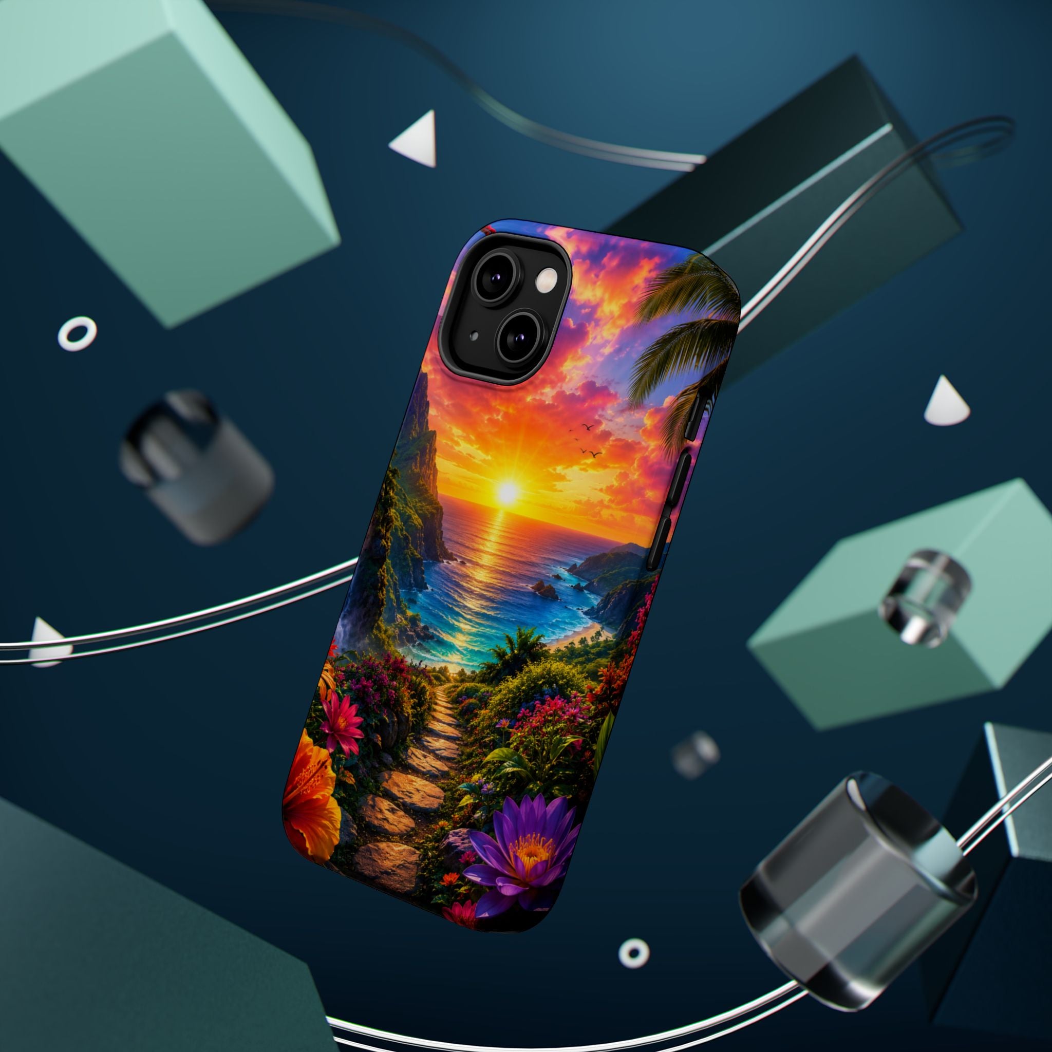 Tropical Sunset Path phone case | magnetic impact-resistant case
