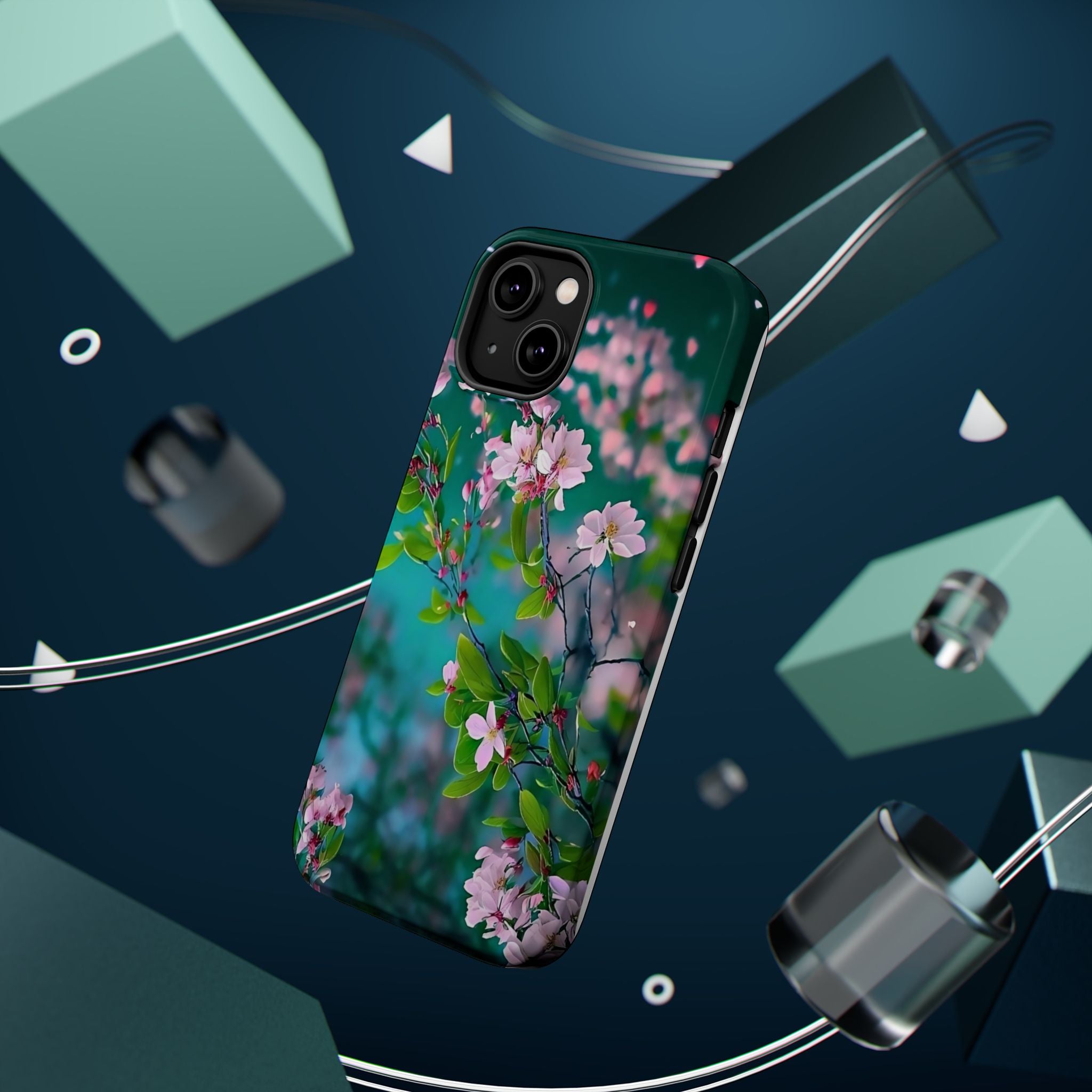 Pink Cherry Blossom Phone Case | Magnetic Impact-Resistant Case