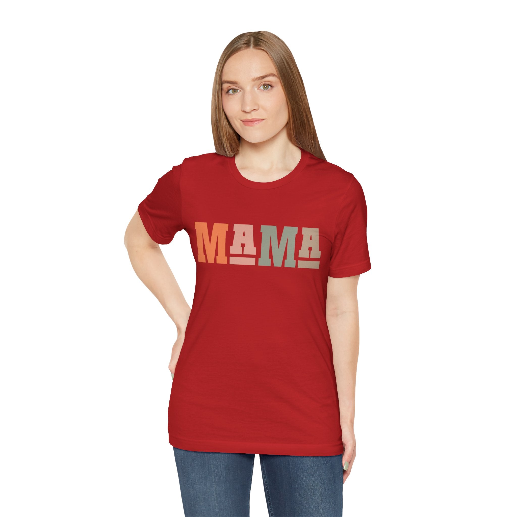 MAMA retro block letters Tee | Mama graphic T-Shirt, Mom typography shirt