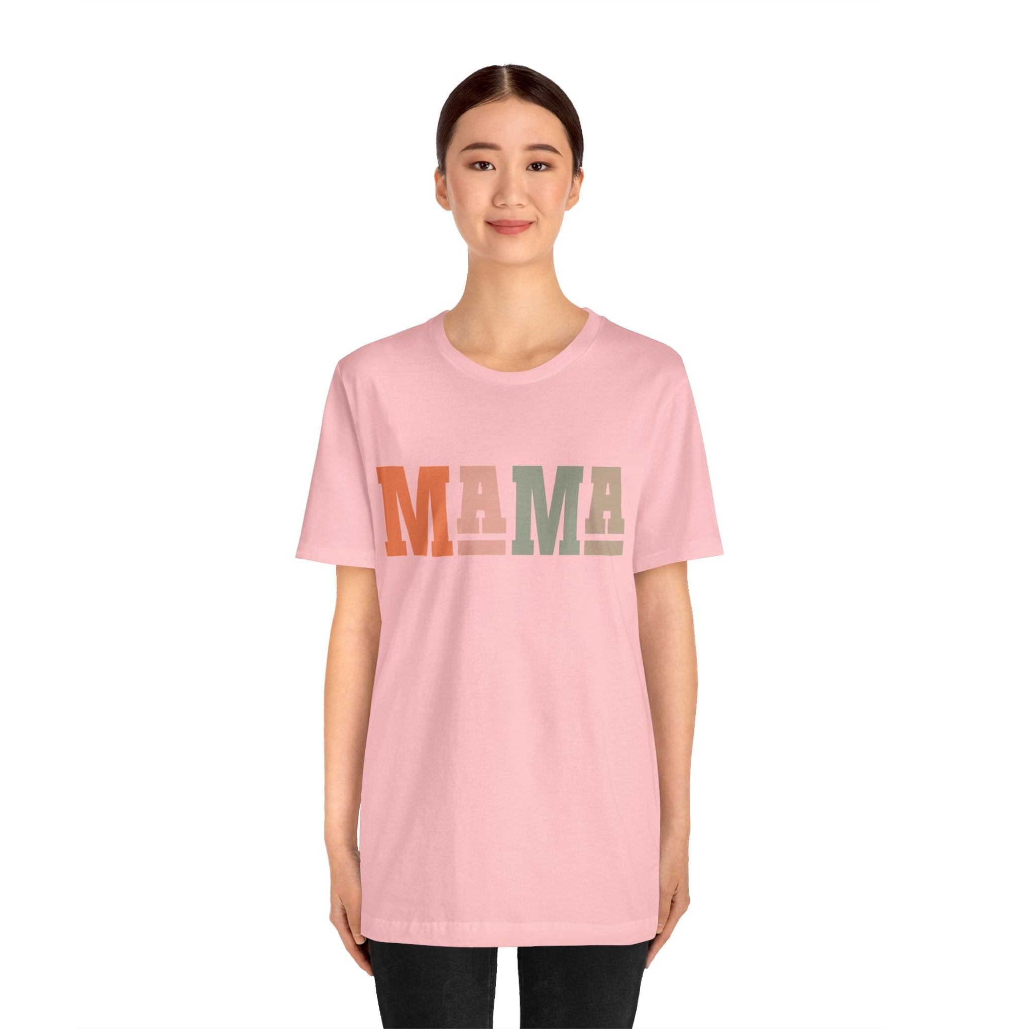 MAMA retro block letters Tee | Mama graphic T-Shirt, Mom typography shirt