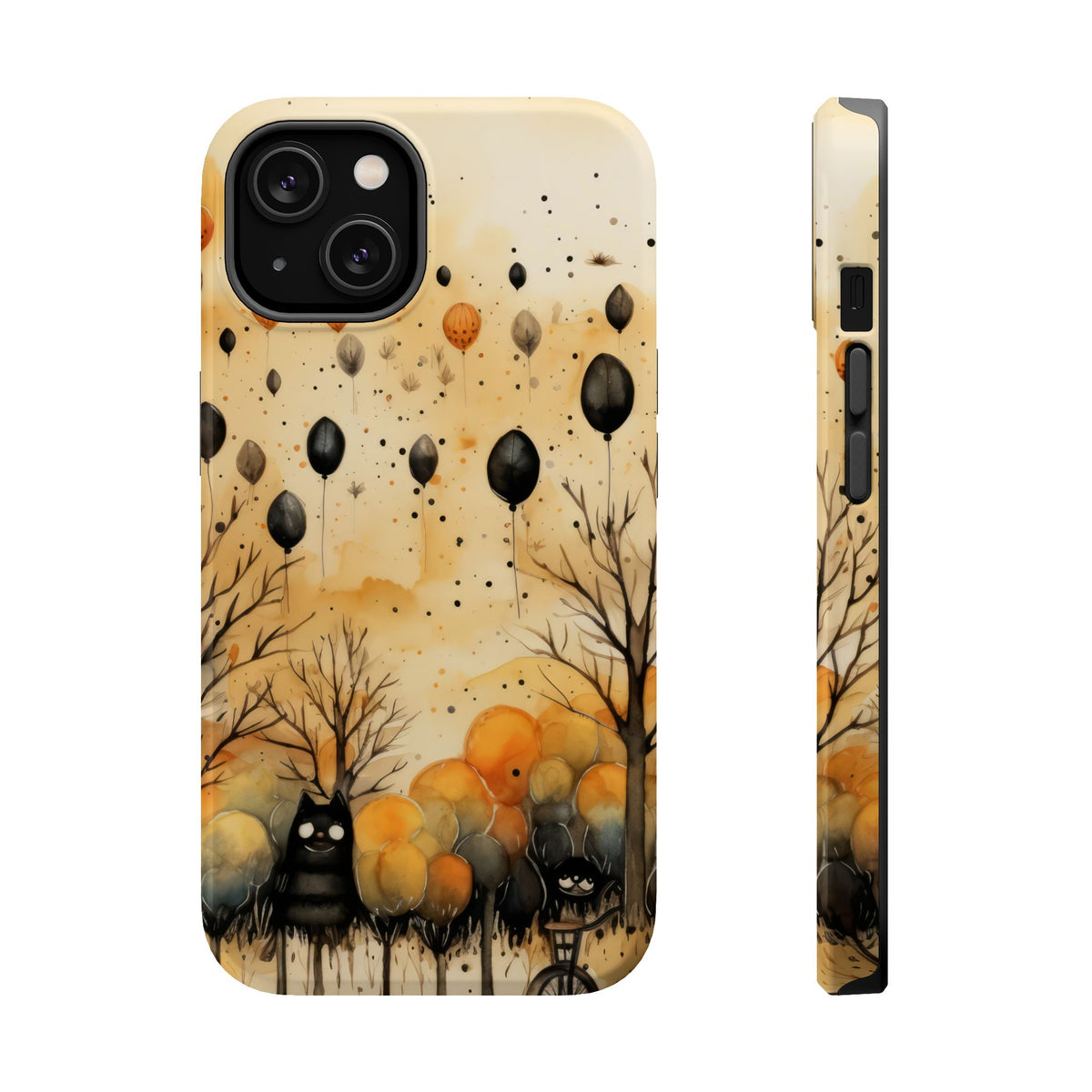 Autumn Night Owls Cases | Fall Trees, Balloons, Creepy Cute Phone Case