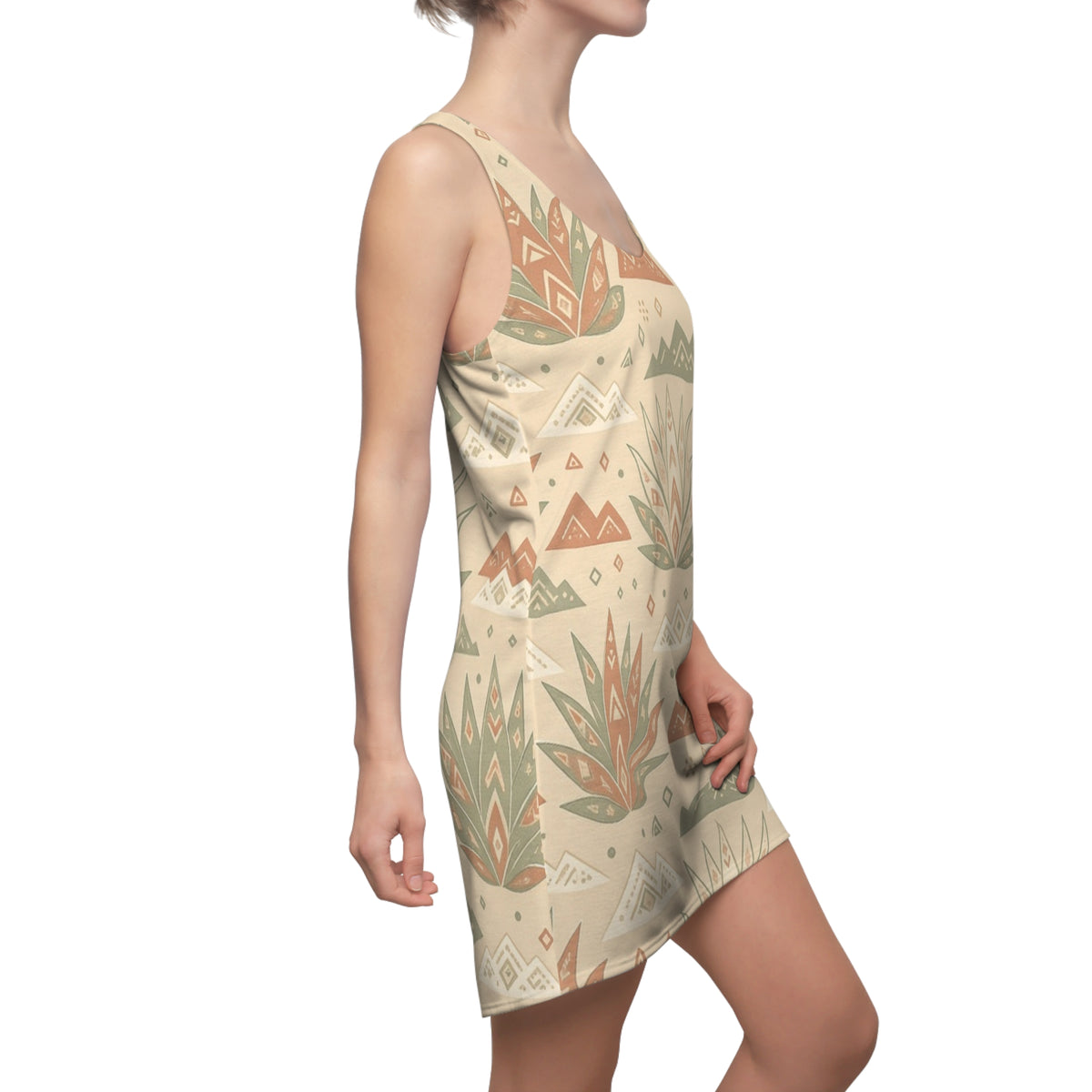 Southwestern Agave Pattern Racerback Dress | Desert Botanical AOP