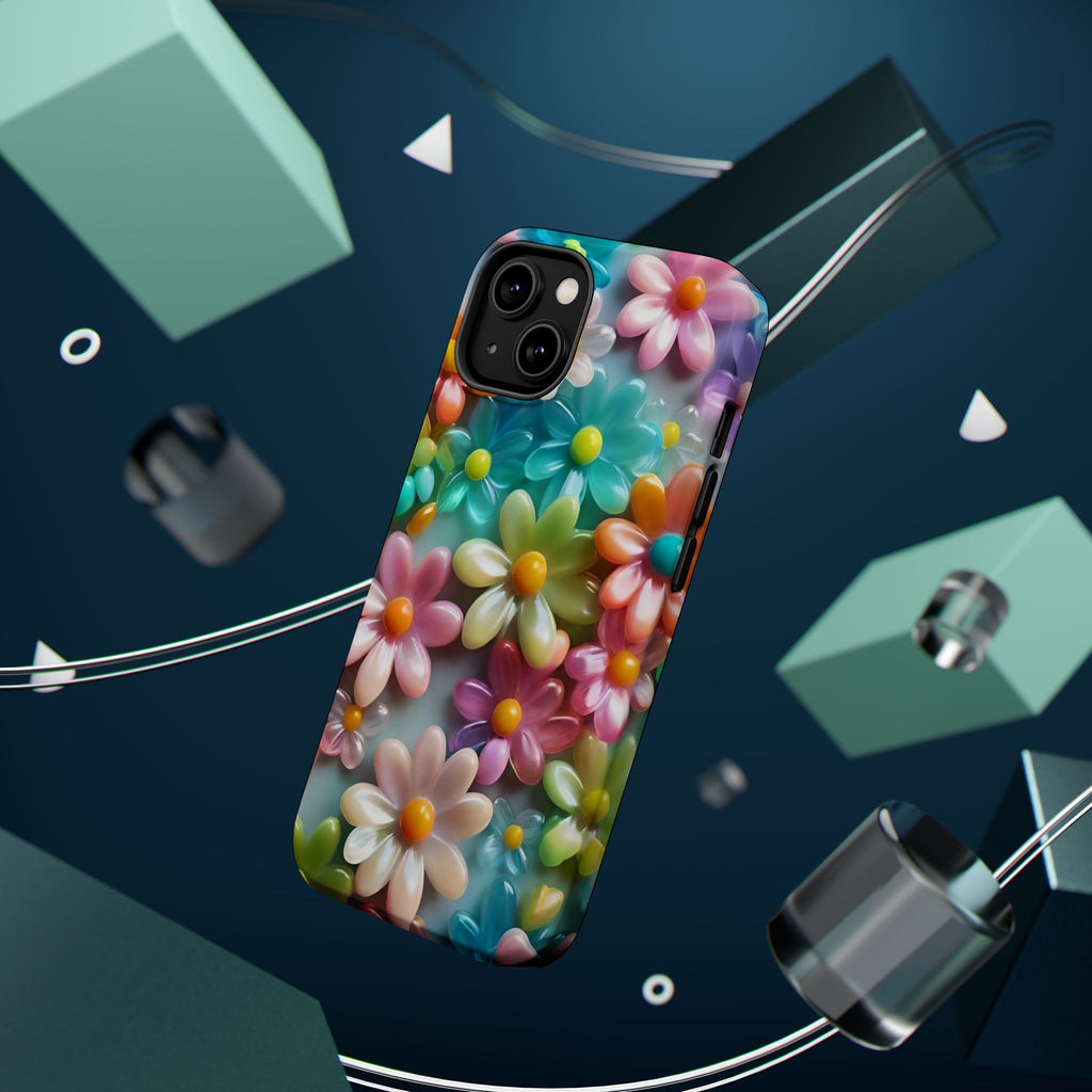 Colorful Daisy Pattern Phone Case | Magnetic Impact-Resistant Case
