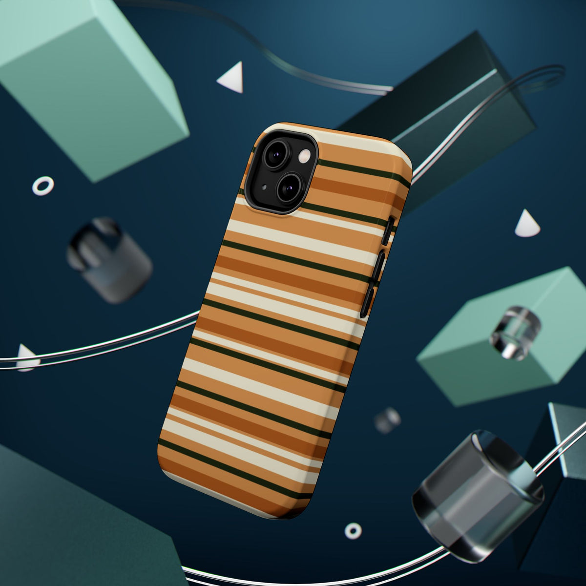 Retro Brown Striped Phone Case