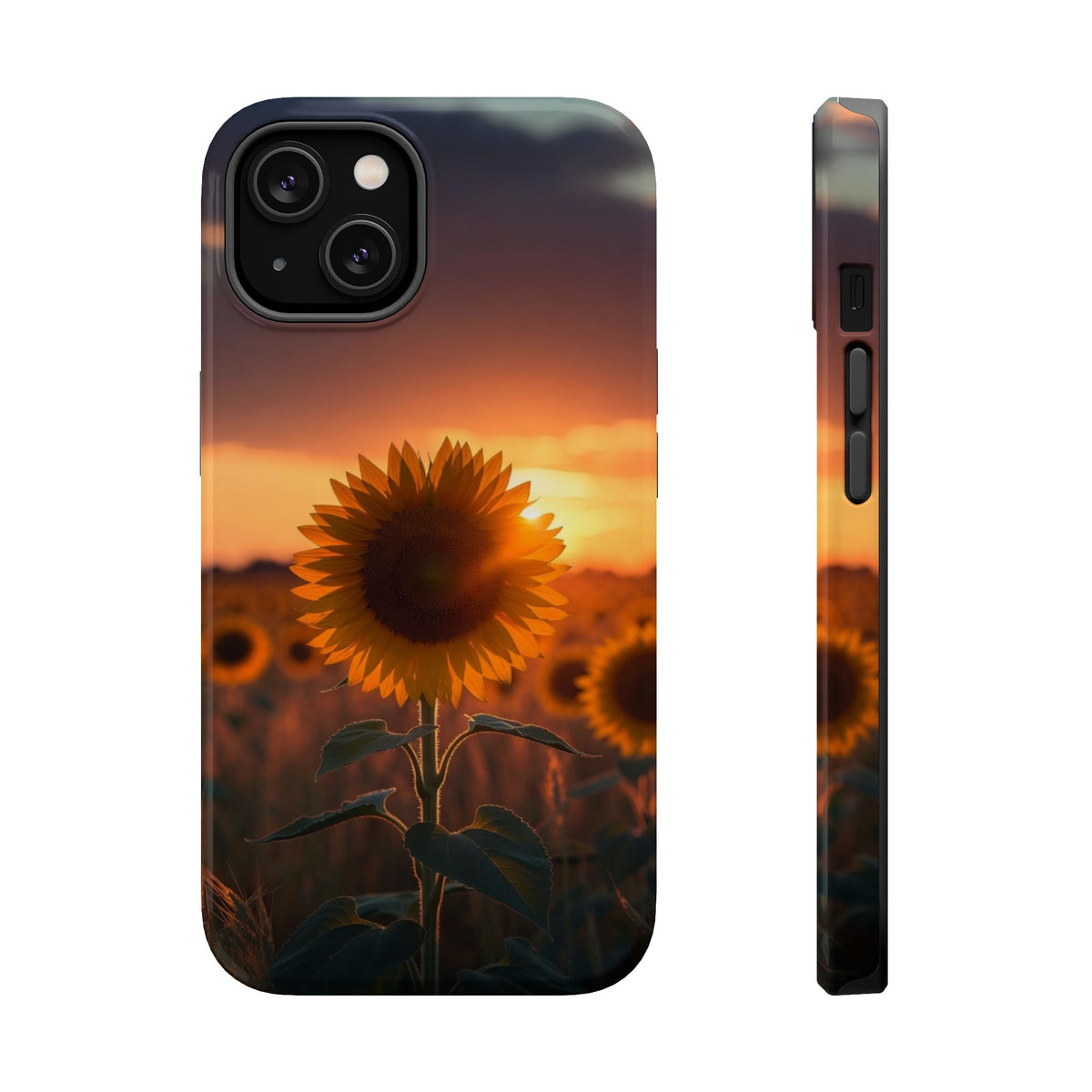 Sunflower Field Sunset Phone Case | Magnetic Impact-Resistant Case
