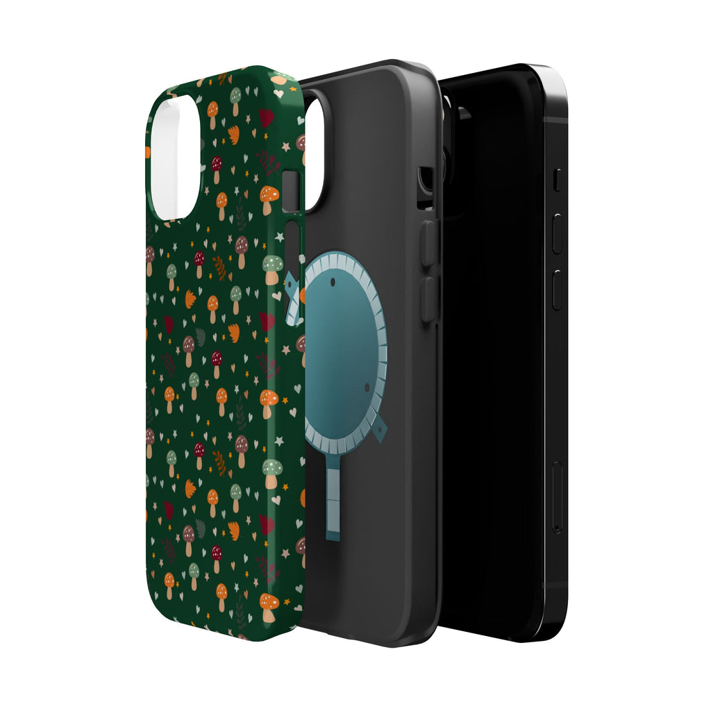 Mushroom Pattern Phone Case | Magnetic Impact-Resistant Case