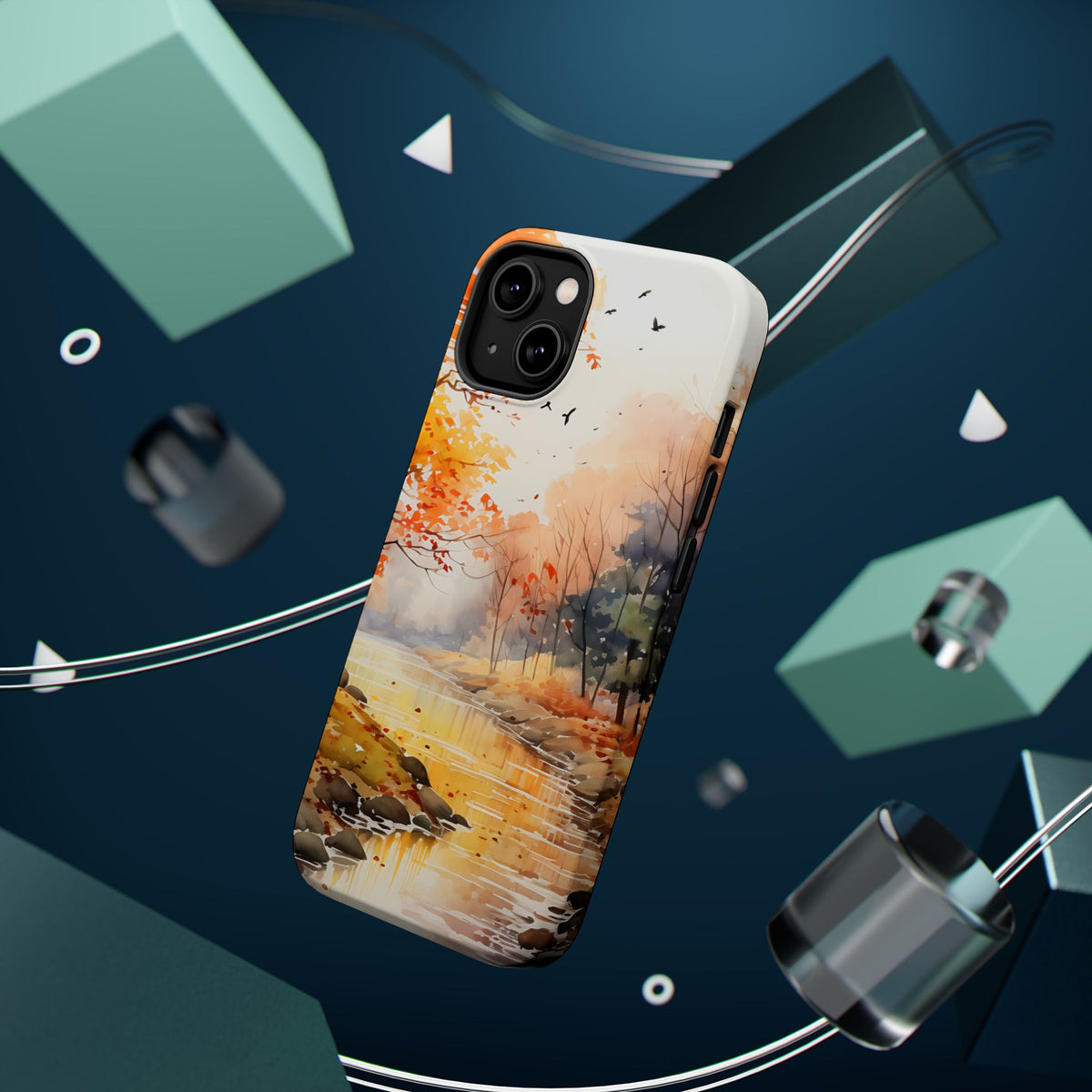 Autumn River Landscape Phone Case | Magnetic Impact-Resistant Case