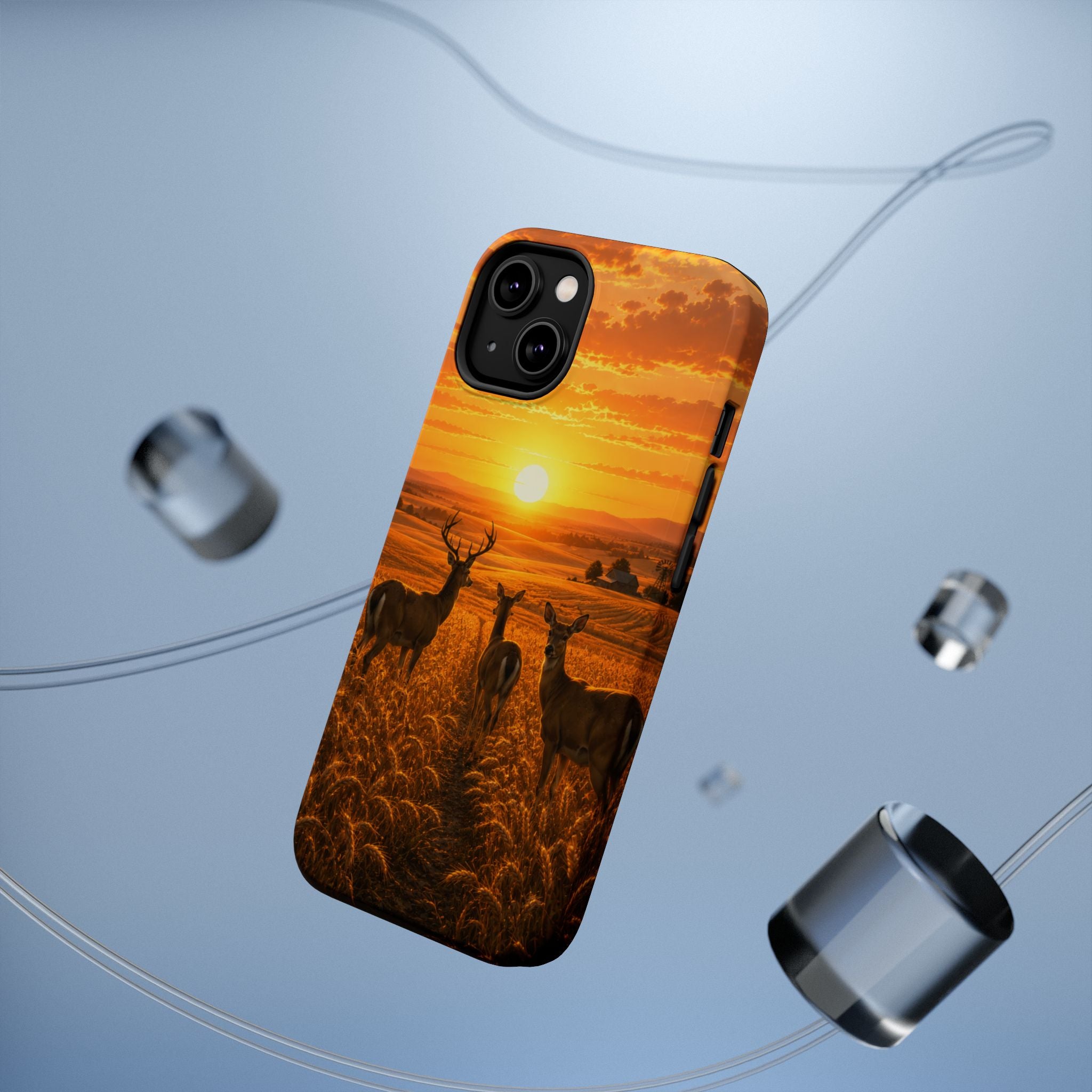 Sunset Deer Silhouette Phone Case | Magnetic Impact-Resistant Case