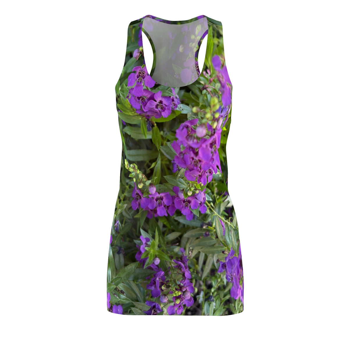 Purple Wildflower Pattern Racerback Dress | All-Over Floral Print