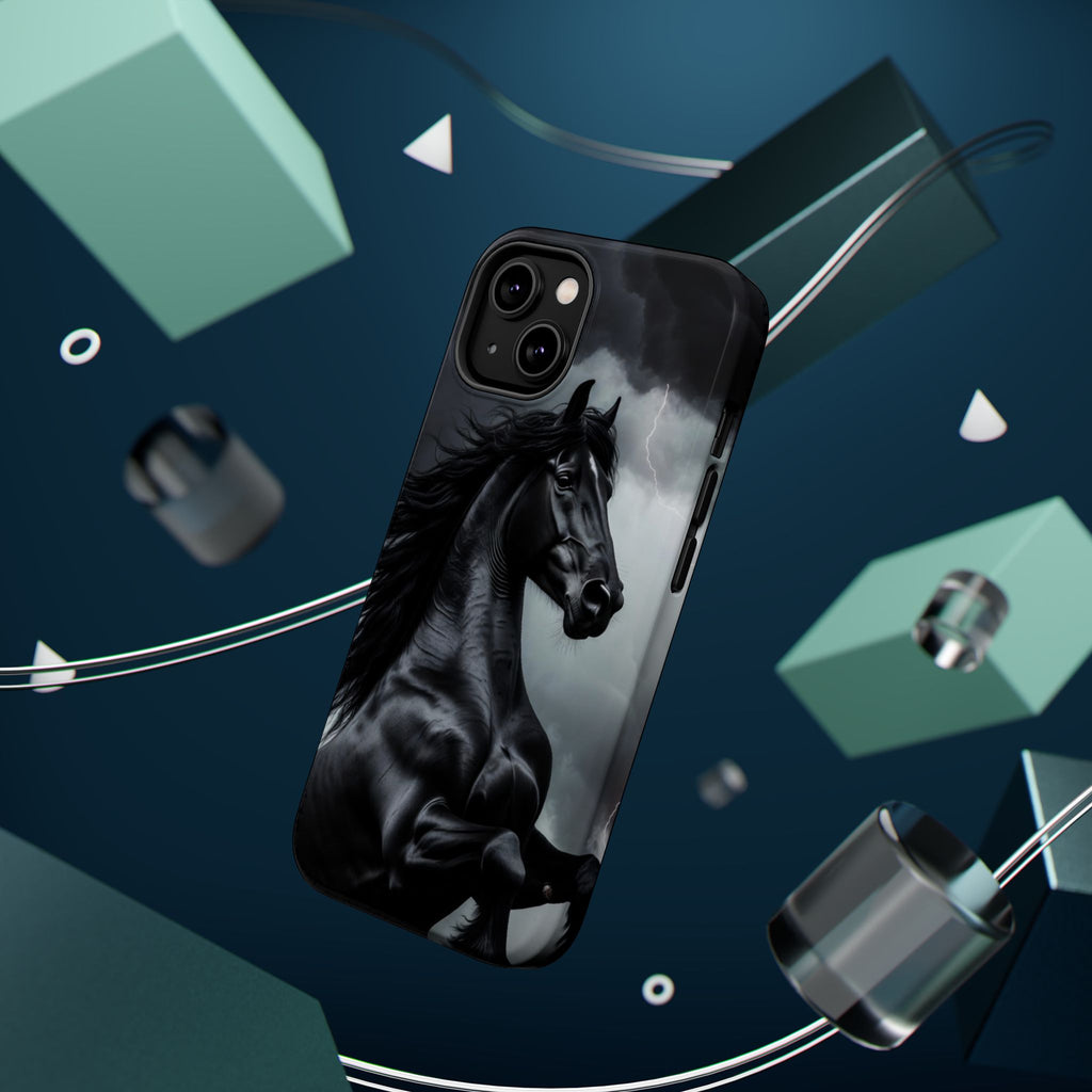 Black Stallion Horse Phone Case | Magnetic Impact-Resistant Case