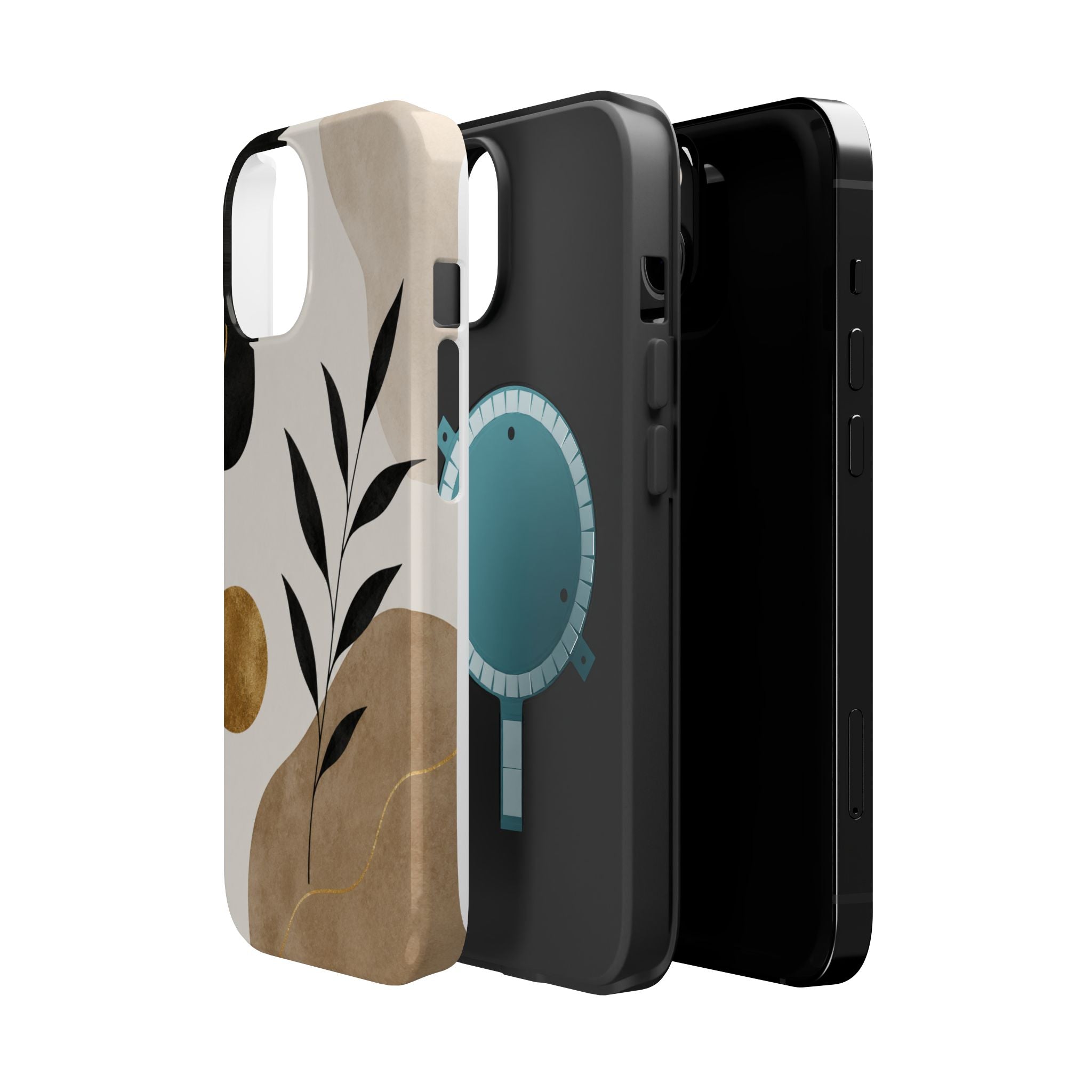 Minimal Abstract Botanical Phone Case | Magnetic Impact-Resistant Case