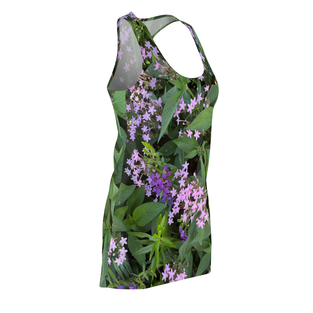 Purple Pentas Floral Racerback Dress | All-Over Print