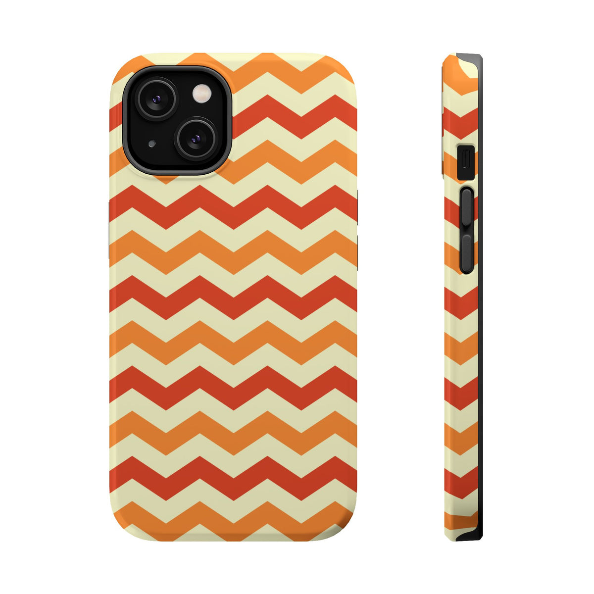 Retro Orange Chevron Phone Case | Magnetic Impact-Resistant Case