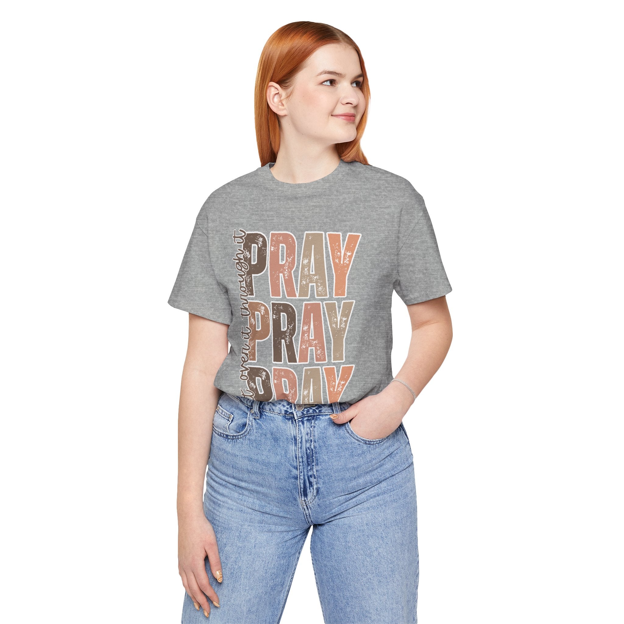 Pray Pray Pray T-Shirt | Faith Typography Christian Tee
