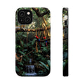 Jungle Waterfall Parrots Phone Case | Tropical Rainforest Nature