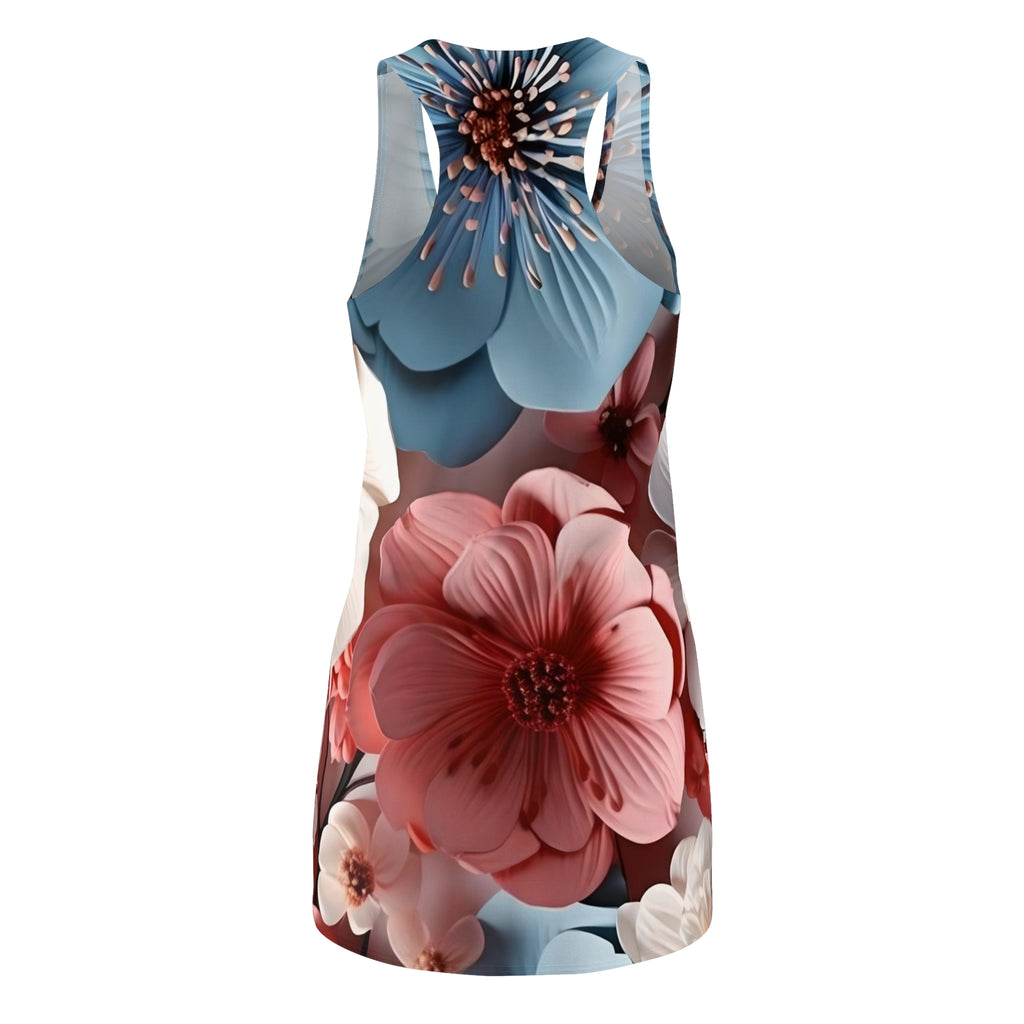 Blush & Slate Floral Racerback Dress | All-Over Print