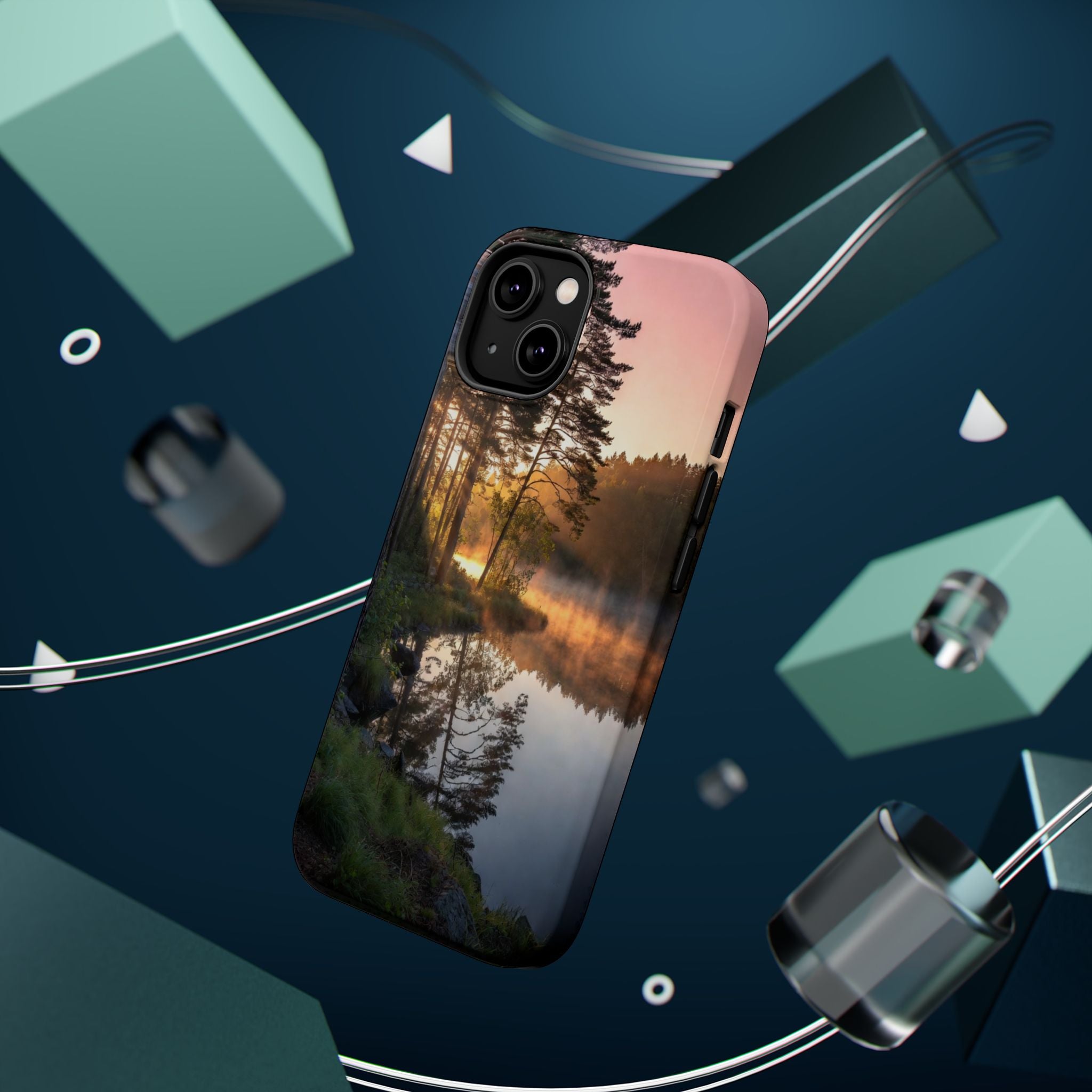 Sunrise Forest Reflection Phone Case | Magnetic Impact-Resistant Case