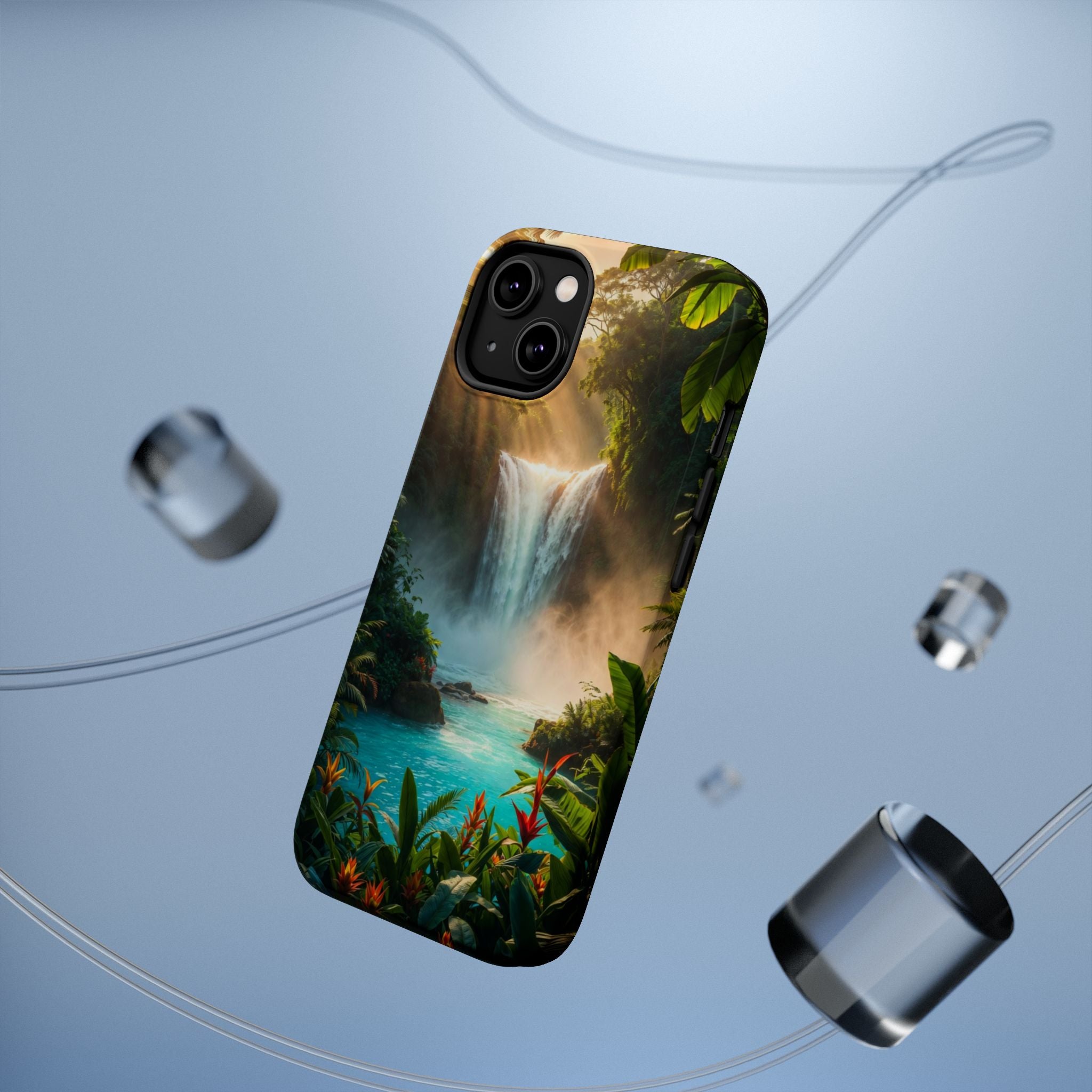 Tropical Waterfall Phone Case | Magnetic Impact-Resistant Case