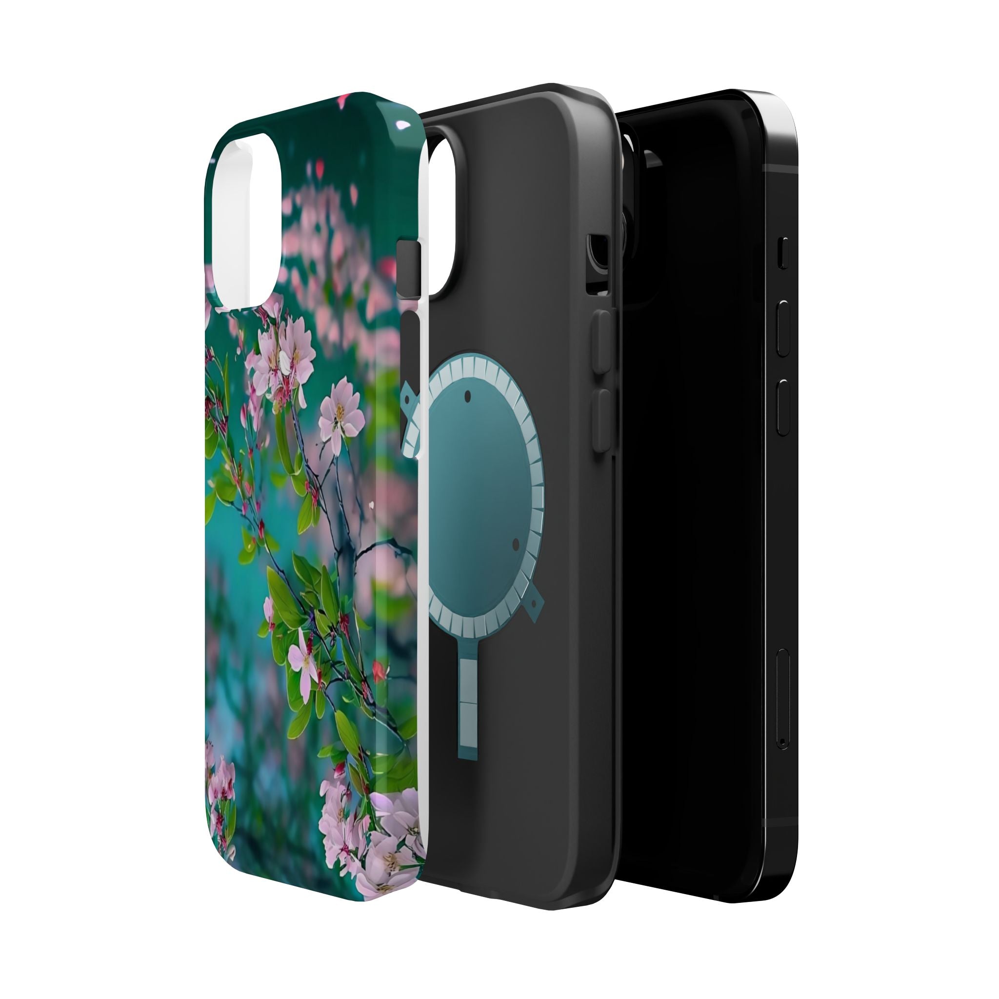 Pink Cherry Blossom Phone Case | Magnetic Impact-Resistant Case