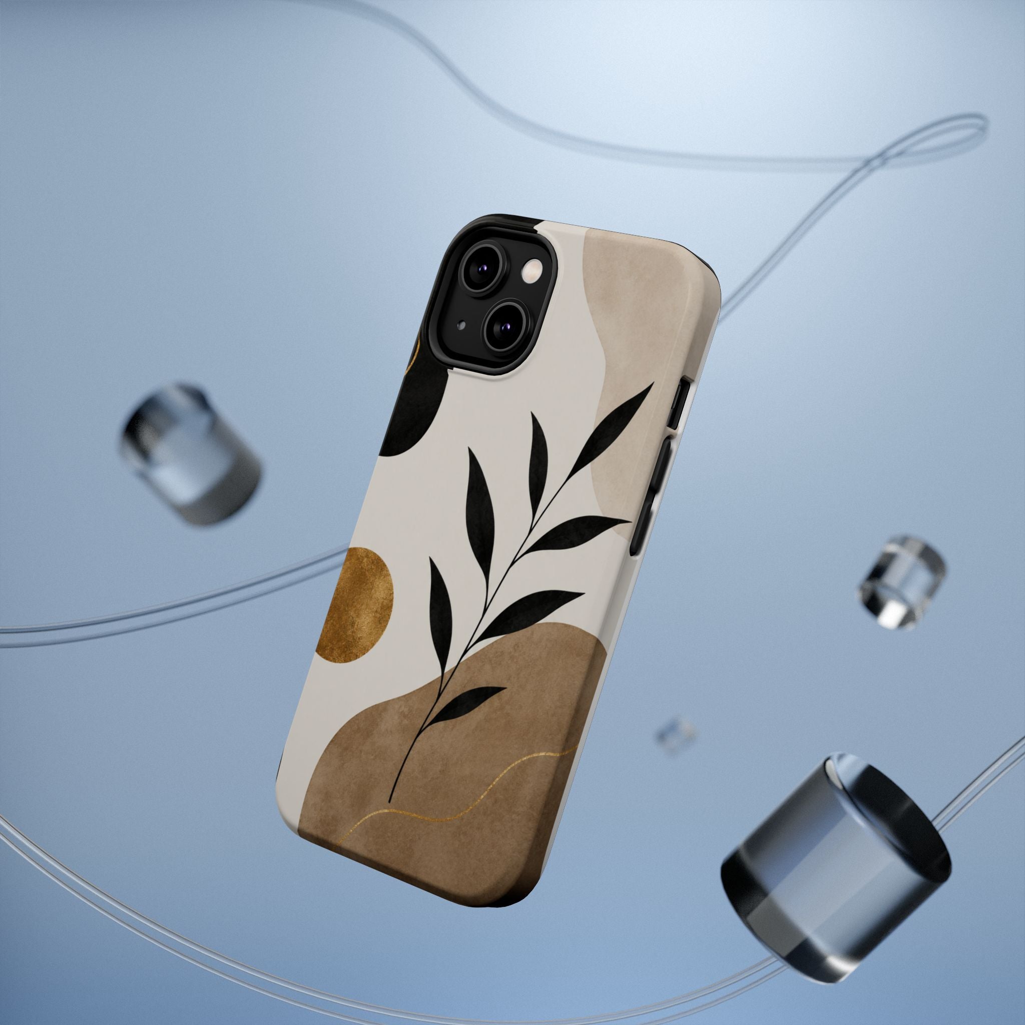Minimal Abstract Botanical Phone Case | Magnetic Impact-Resistant Case